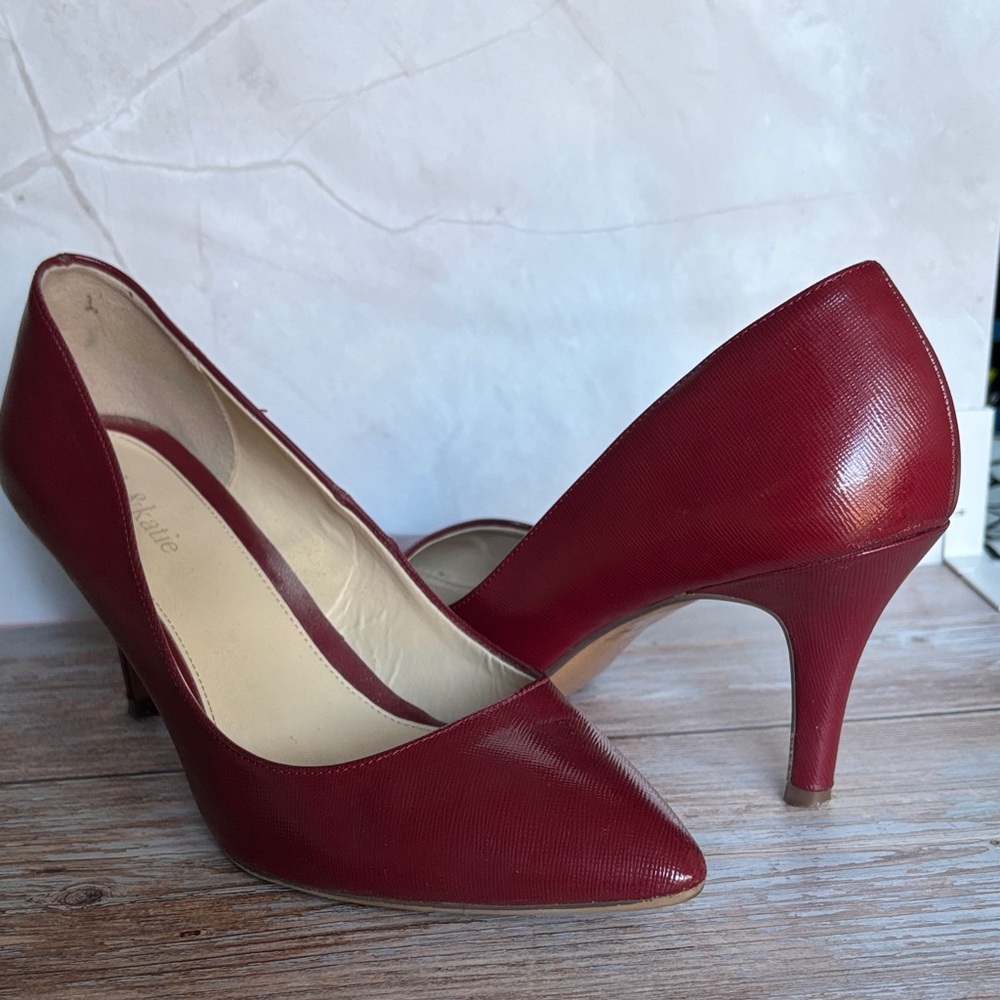 Red Saffiano Kelly & Katie heels